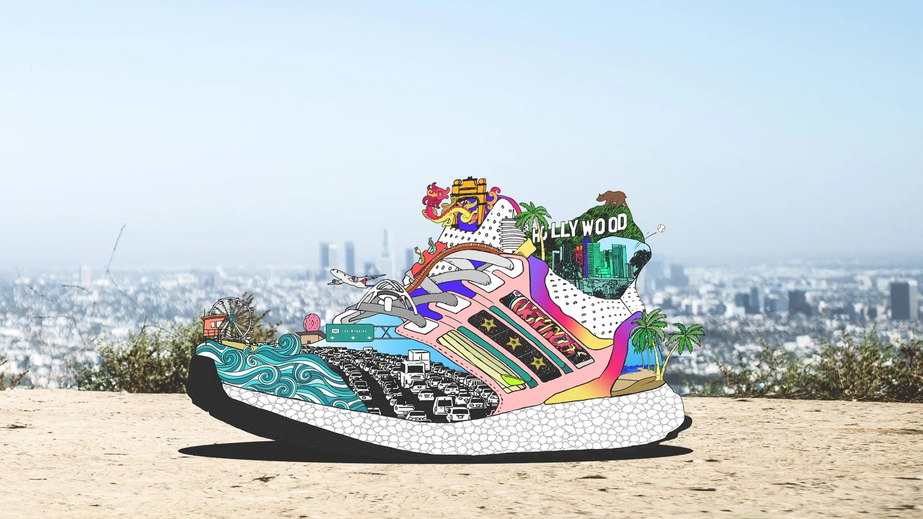 Adidas Made for LA sneaker art