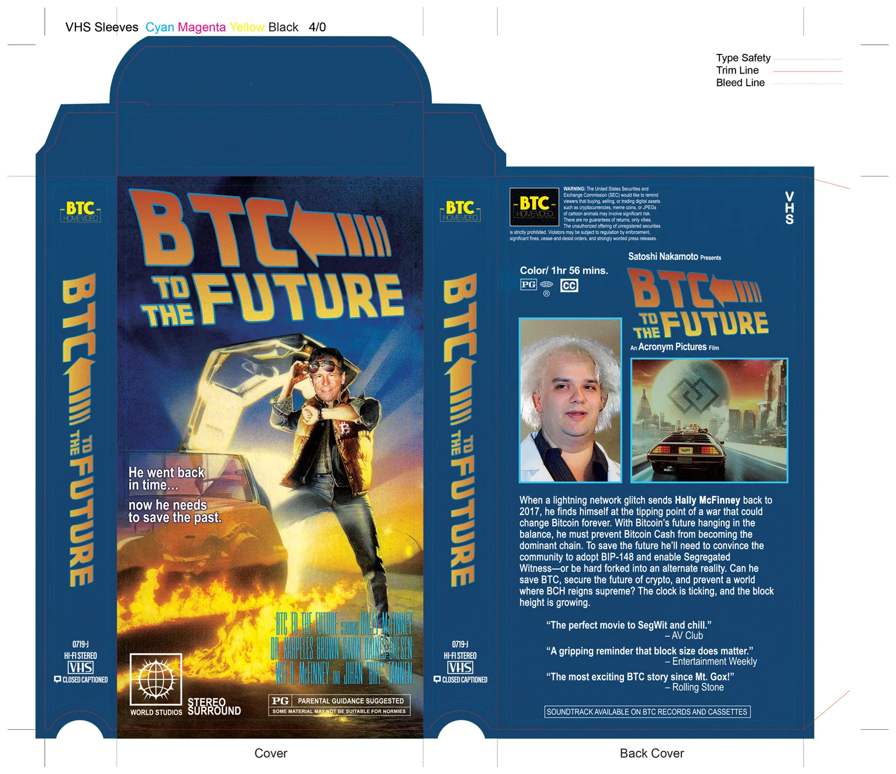 BTC to the Future VHS sleeve