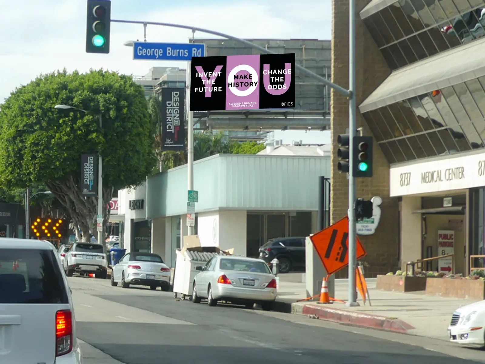 FIGS Awesome Humans billboard mockup